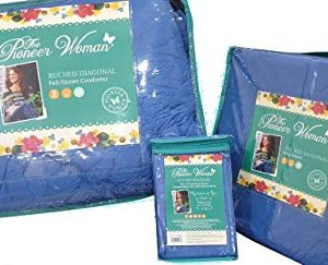 Pioneer Double Bed Blanket Set |Set of 3 - Blanket, bedsheet, and 2 Pillowcovers | Winter blanket | Cotton Blanket | Blue Blanket | Blanket set | SRM Marketing